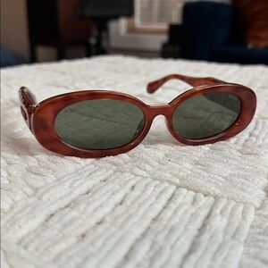 Sojos retro oval shaped sunglasses in tortoise shell shade